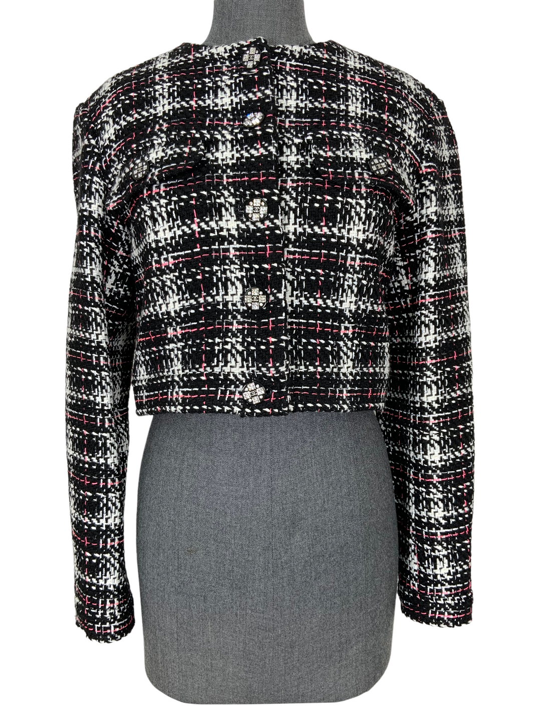 CHANEL Tweed Cropped Jacket Size M NEW - Consigned Designs