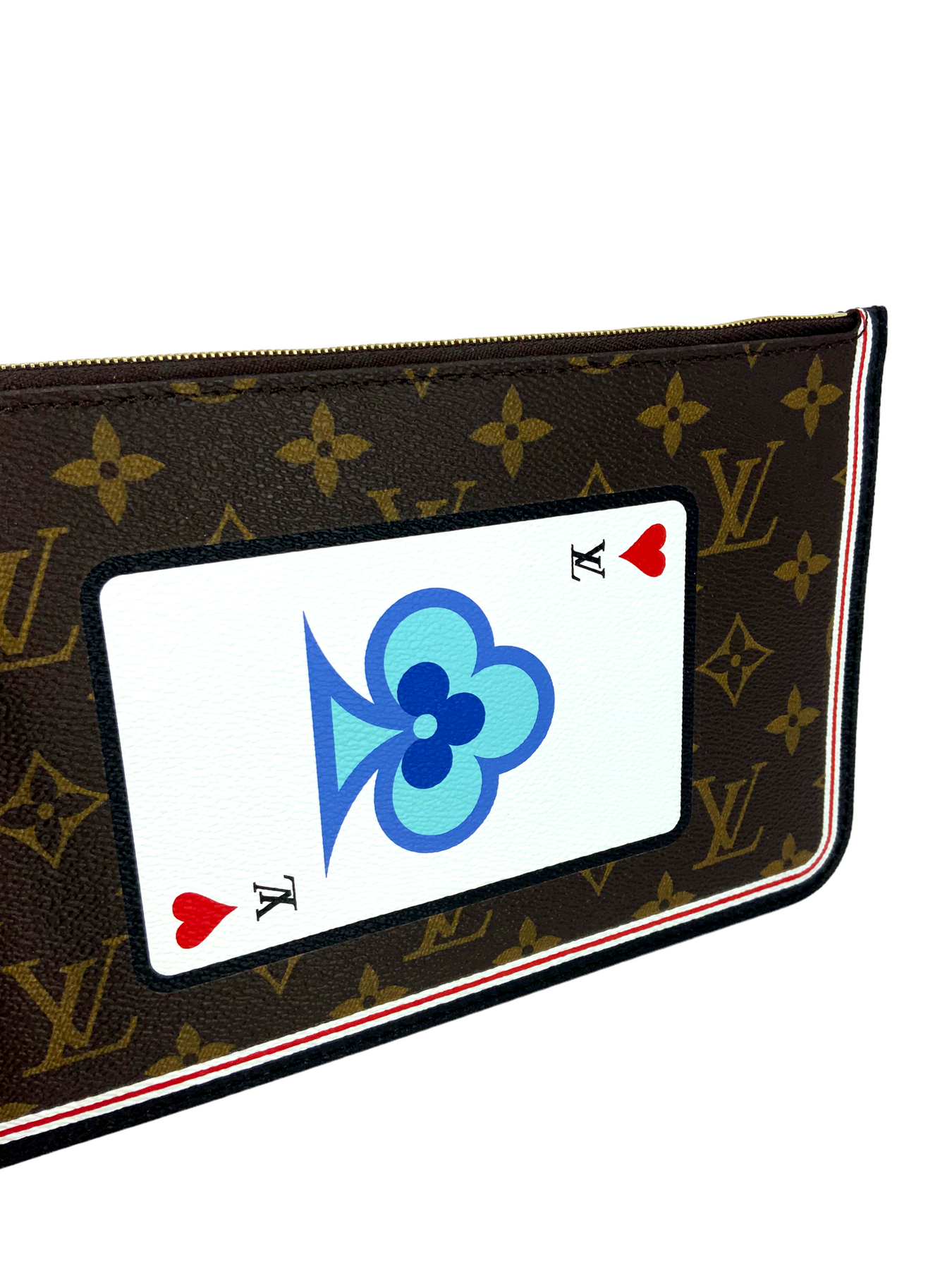 Louis Vuitton Blue Poker Rare Game On Neverfull Pochette Wristlet Clutch  ref.298977 - Joli Closet
