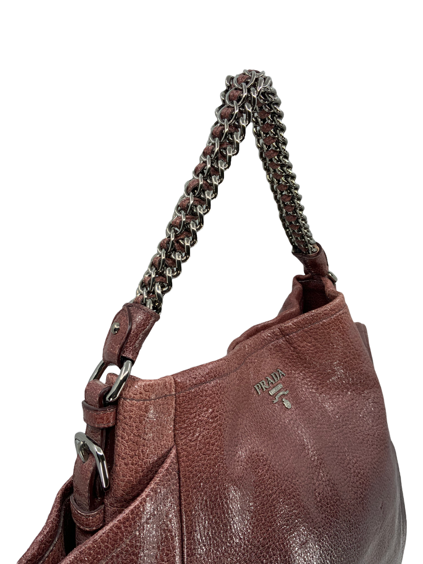 Prada Cervo Lux Chain Strap Shoulder Bag