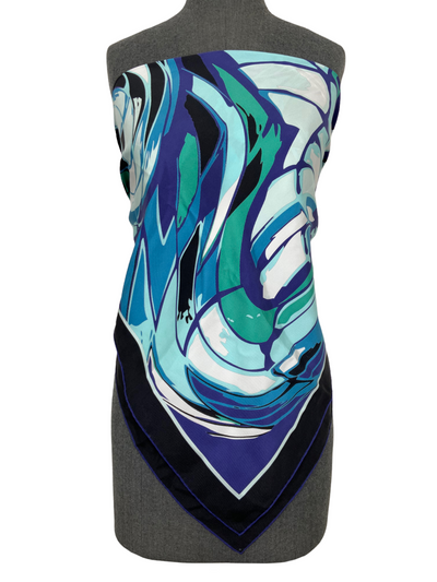 Emilio Pucci Abstract Print Silk Scarf-Consigned Designs