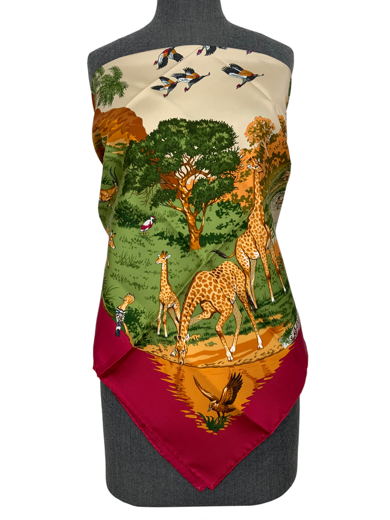 HERMES Africa Silk Scarf 90 Consigned Designs