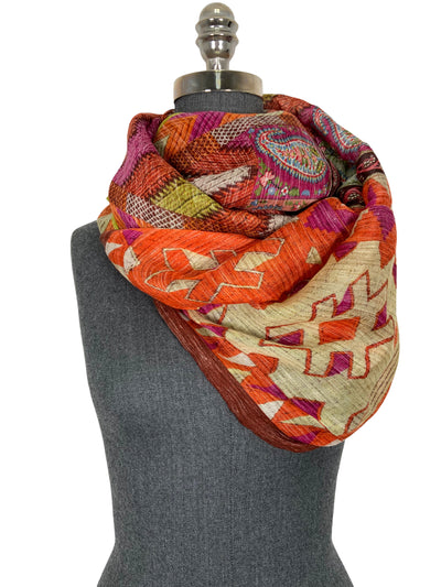 ETRO Paisley Geometric Printed Oblong Scarf-Consigned Designs
