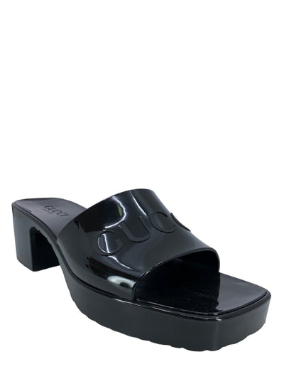 GUCCI Platform Block Heel Slide Sandals Size 10-Consigned Designs