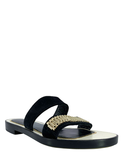 LANVIN Double Stripe Chain Sandals Size 9 NEW-Consigned Designs