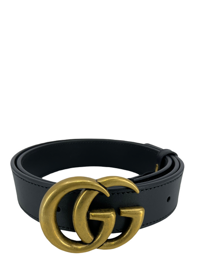 GUCCI GG Marmont Leather Belt Size 85-Consigned Designs