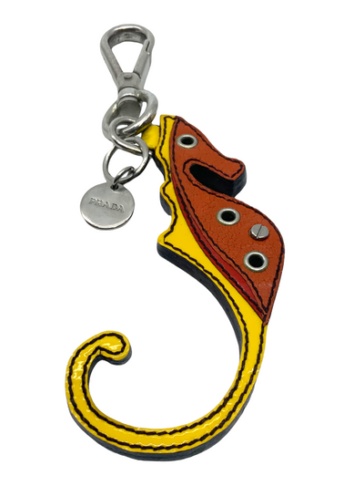 PRADA Leather Seahorse Bag Charm Key Chain-Consigned Designs