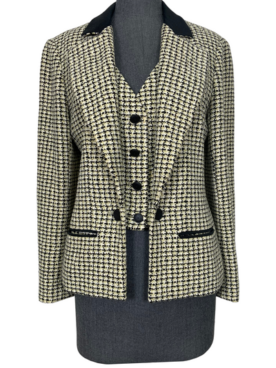 CHANEL 02P Tweed Faux Vest Jacket Size S-Consigned Designs