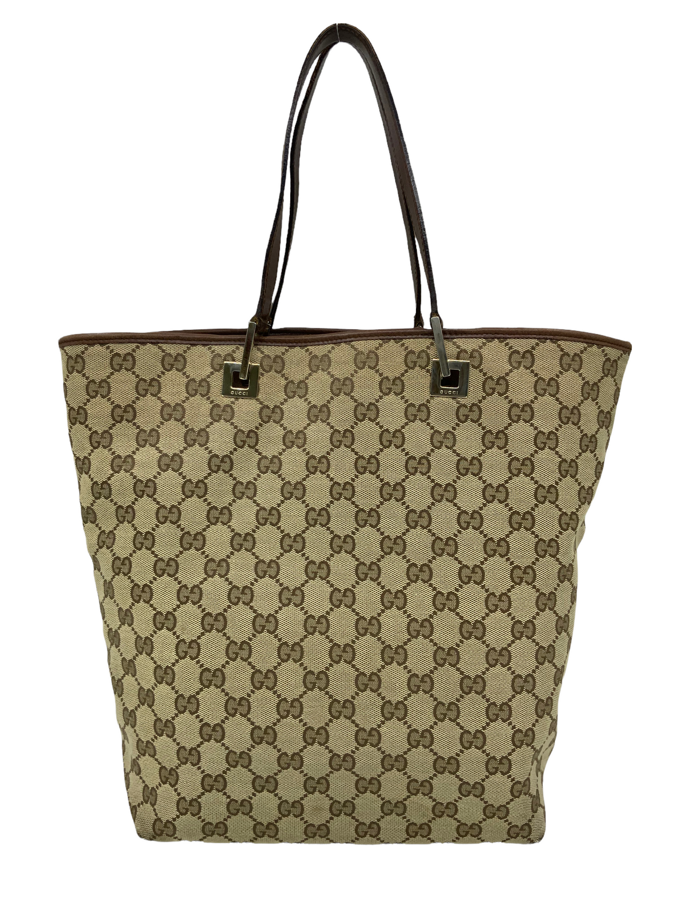 Gucci Vintage Monogram Canvas Tote Bag Large