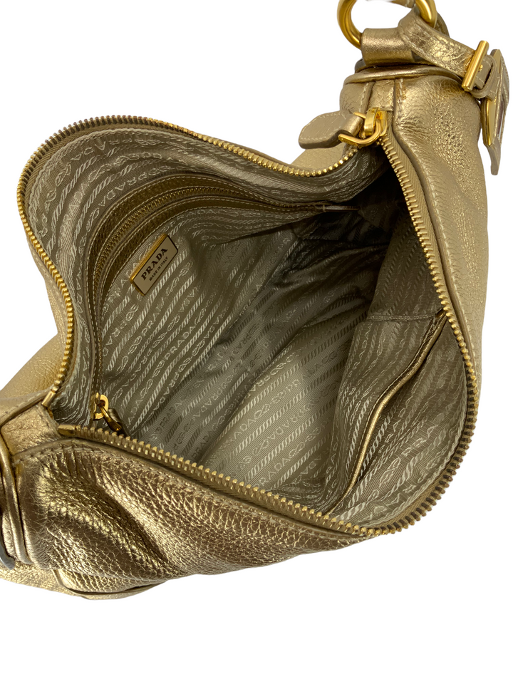 Prada Vitello Daino Leather Two Way Bag Used