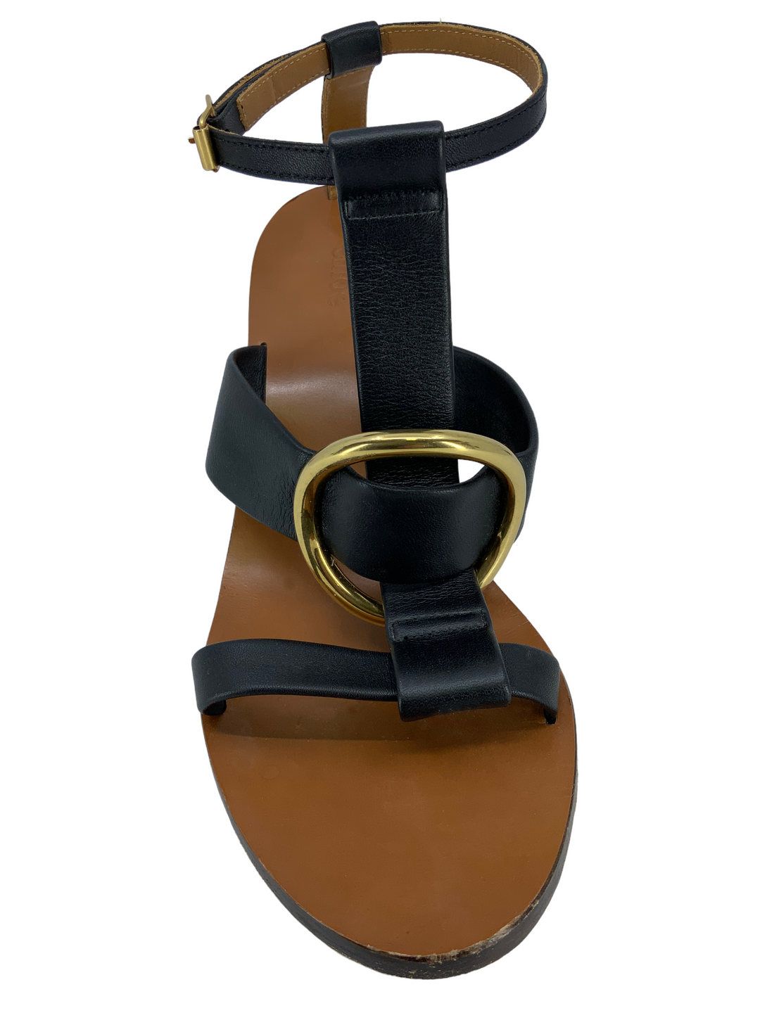 CHLOE Strappy Gold Ring Sandals Size 9 - Consigned Designs