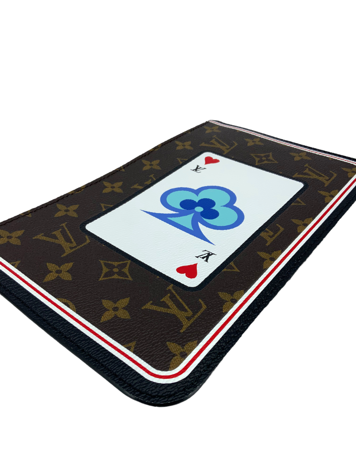 Louis Vuitton Blue Poker Rare Game On Neverfull Pochette Wristlet