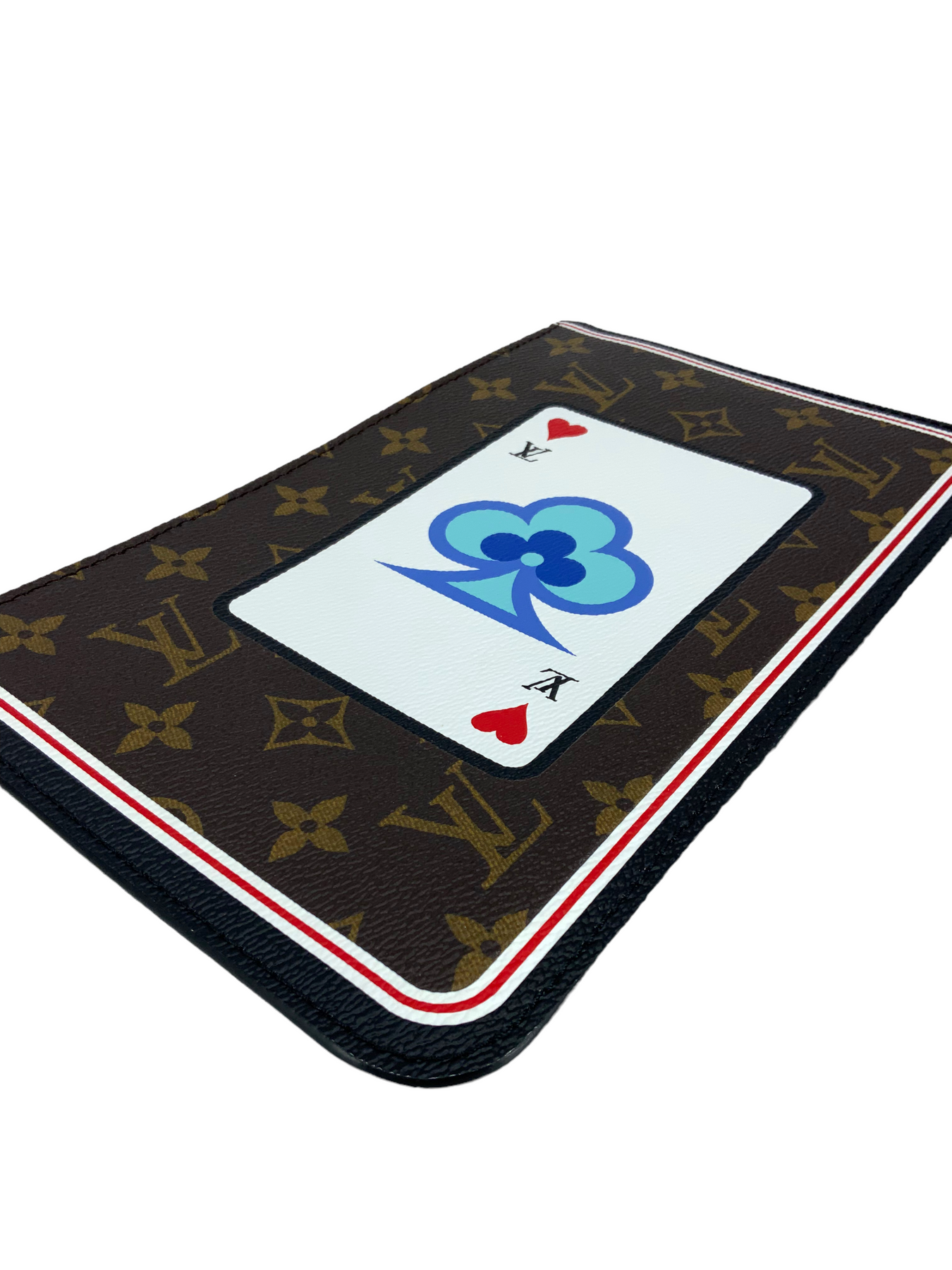 LOUIS VUITTON Poker Cards Game On Neverfull MM Pochette Wristlet