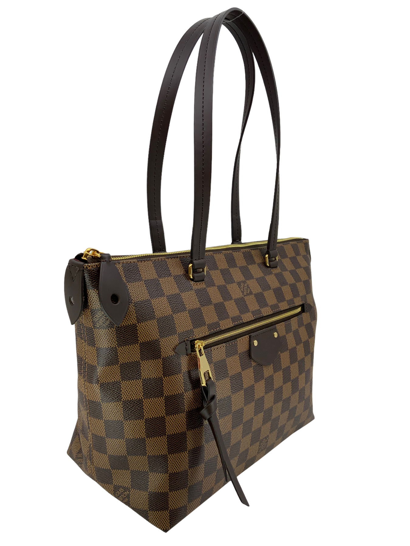 LOUIS VUITTON Iena PM Damier Ebene Tote Bag Brown