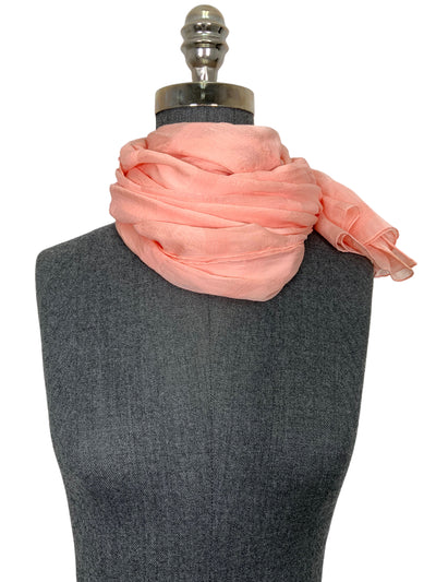 LORO PIANA Sheer Silk Oblong Scarf-Consigned Designs