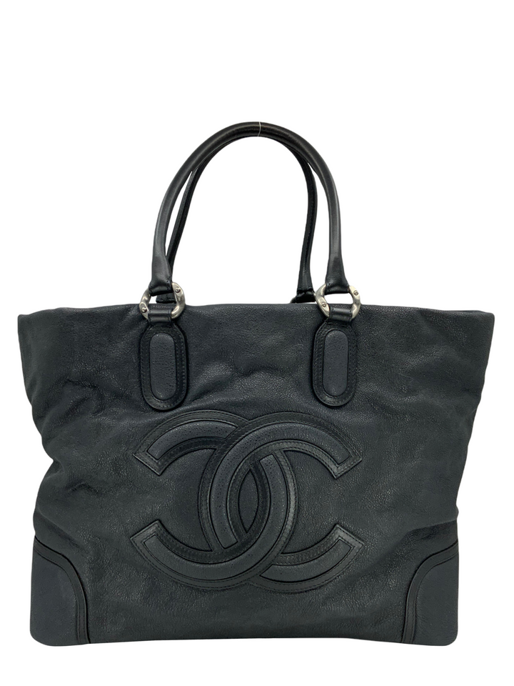 Chanel large leather tote sale