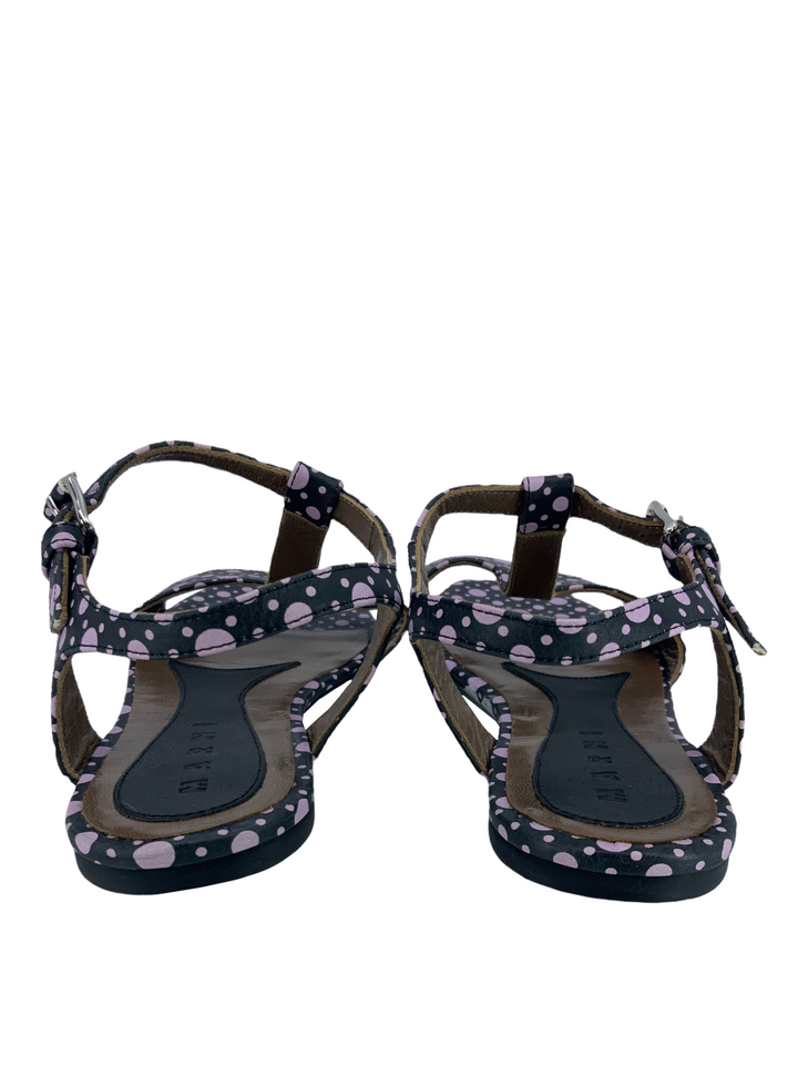 MARNI Polka Dot T-Strap Flat Sandals Size 8.5 - Consigned