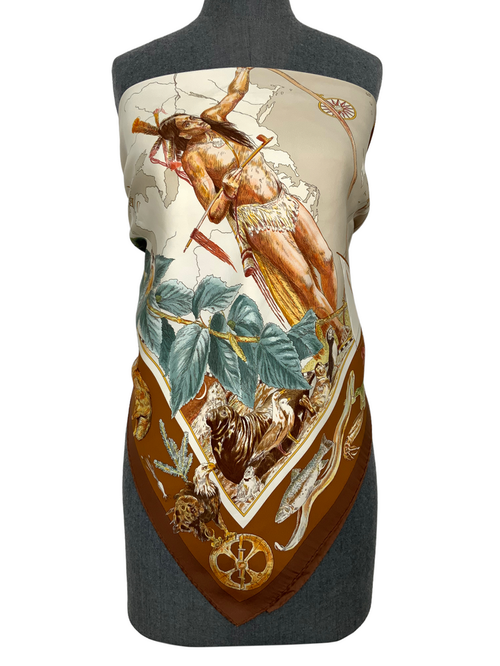 Hermes Samuel De Champlain Le Canada Silk Scarf 90 - Consigned Designs