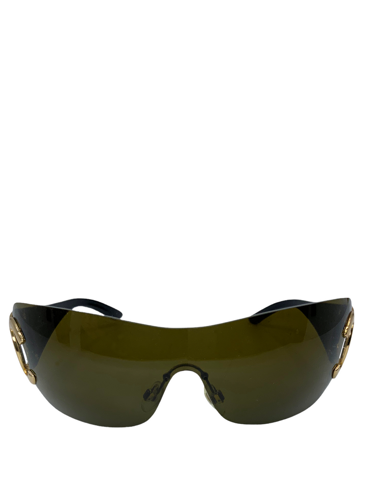 【美品】CHANEL シャネル　ココマーク　シールドレンズ　サングラス　4125 CHANEL Frameless CC Logo Sunglasses 4125 - Consigned Designs