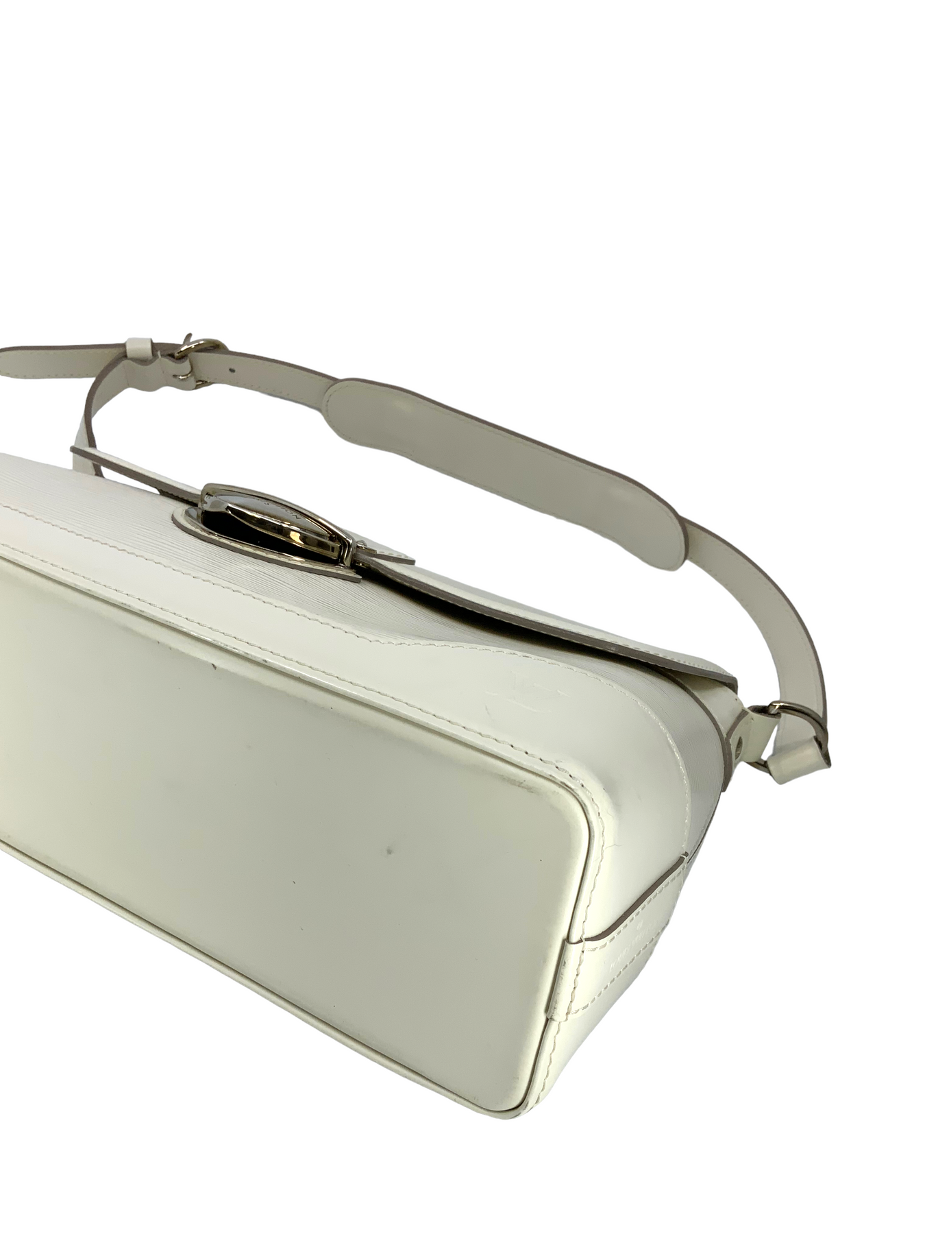 Louis Vuitton Epi Bagatelle PM White Cream Leather ref.108373 - Joli Closet