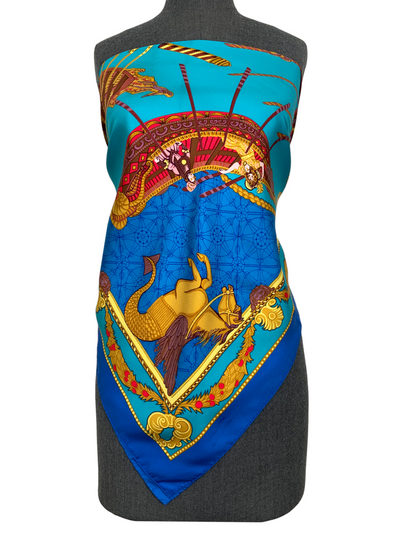 Hermes Les Bissone de Venise Silk Scarf 90-Consigned Designs