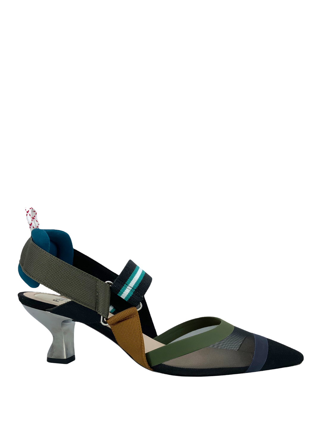 シューズ・サンダルその他 FENDI Colibri Lite slingback in green matcha FF mesh Fendi Colibri Lite Slingback In Green Matcha Ff Mesh Women