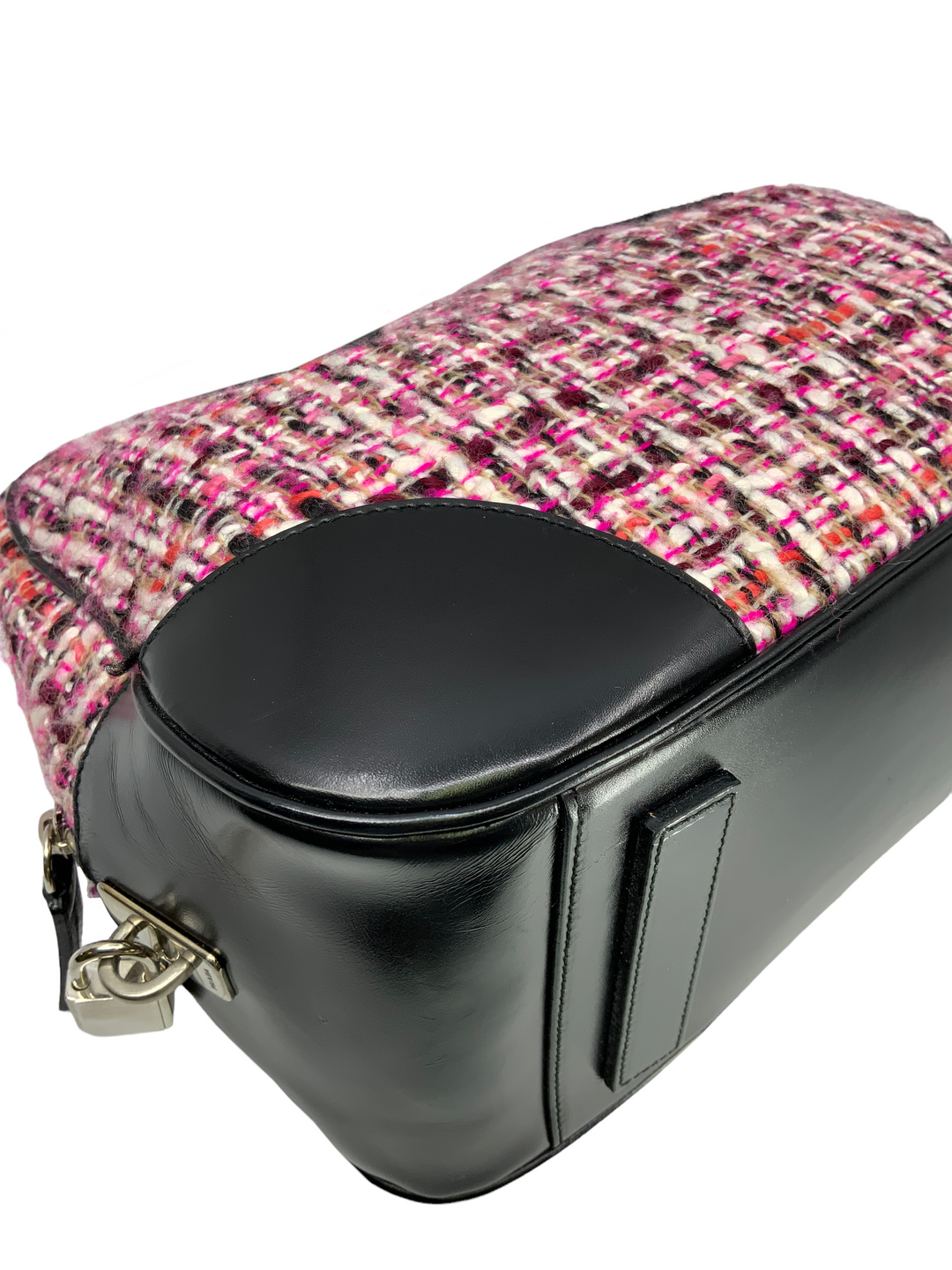 PRADA Tweed Leather Boston Bag - Consigned Designs
