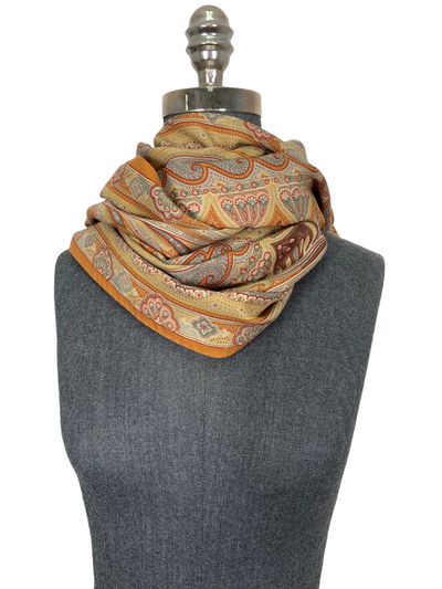 ETRO Paisley Printed Fringe Oblong Scarf-Consigned Designs