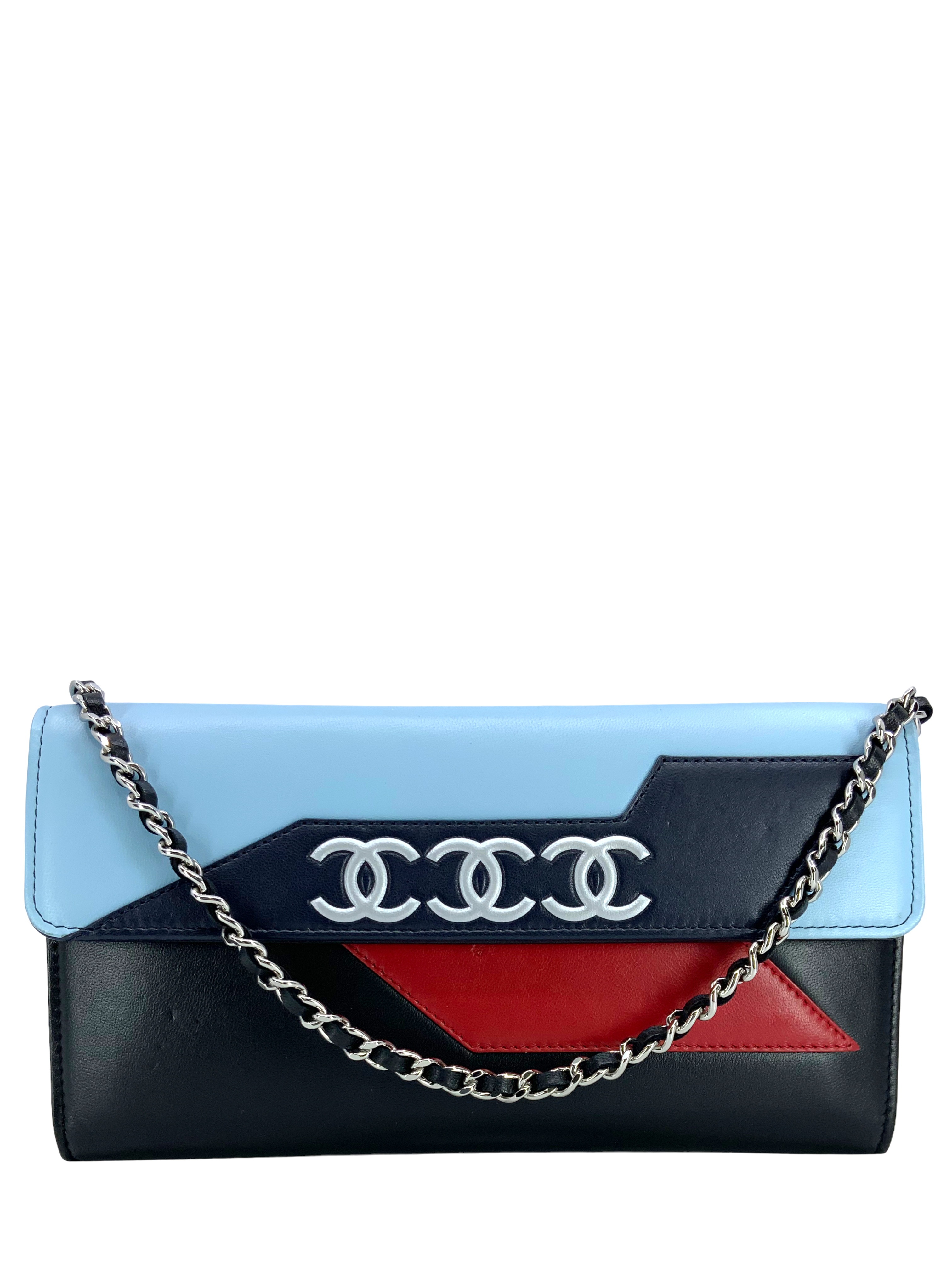 Chanel Sky Blue Quilted Leather Timeless WOC Clutch Bag Chanel