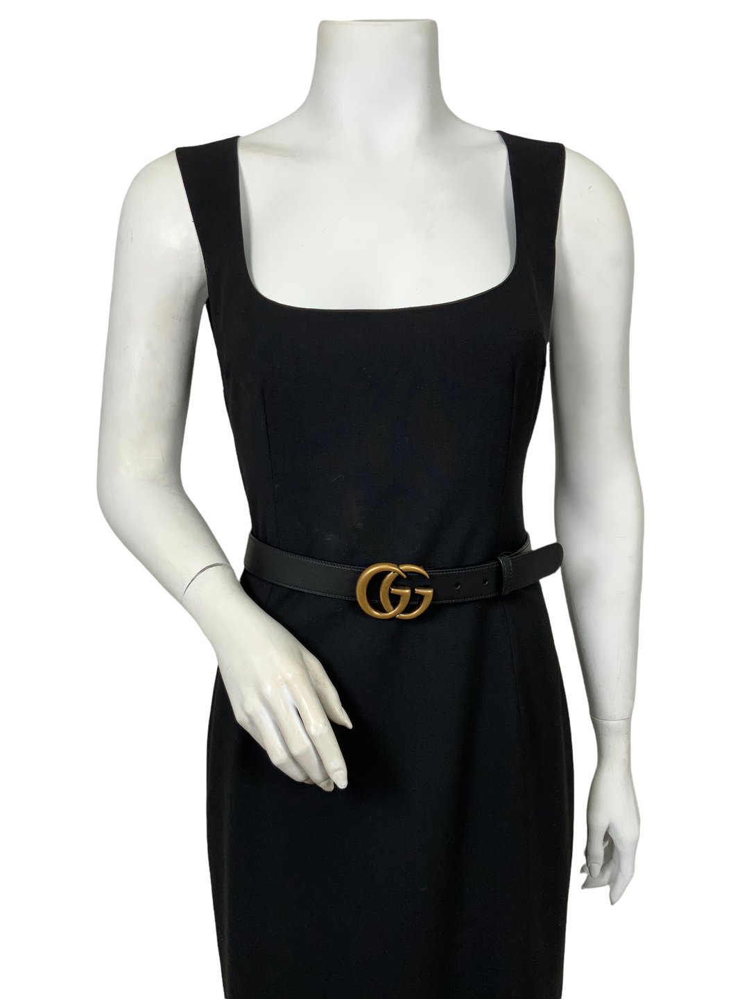 GUCCI GG Marmont Leather Belt Size 80 NEW - Consigned Designs
