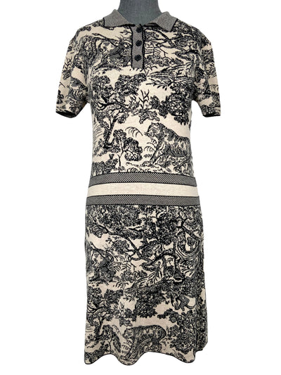 Dior Toile de Jouy Jungle Printed Dress Size M-Consigned Designs
