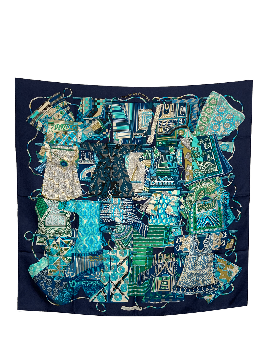 Hermes Voyage En Etoffes Silk Scarf 90 - Consigned Designs