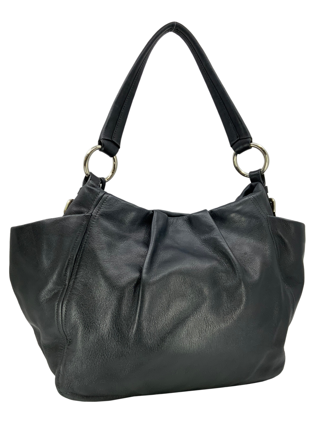Prada Calfskin Leather Side-Pocket Hobo - Consigned Designs