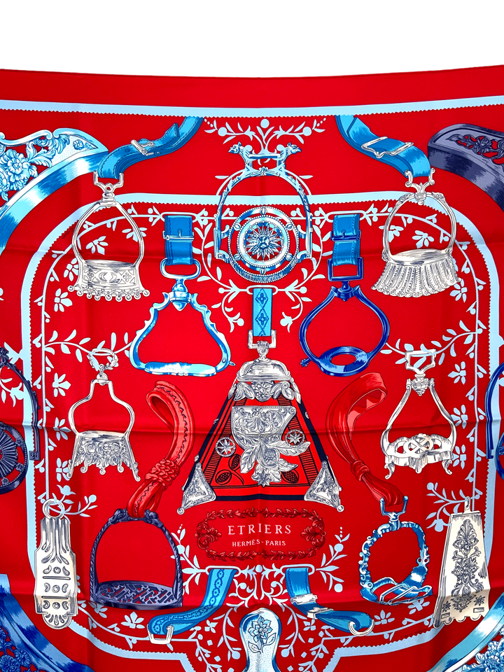 HERMES Etriers シルクスカーフ Hermes Etriers Silk Scarf 90 NEW - Consigned Designs