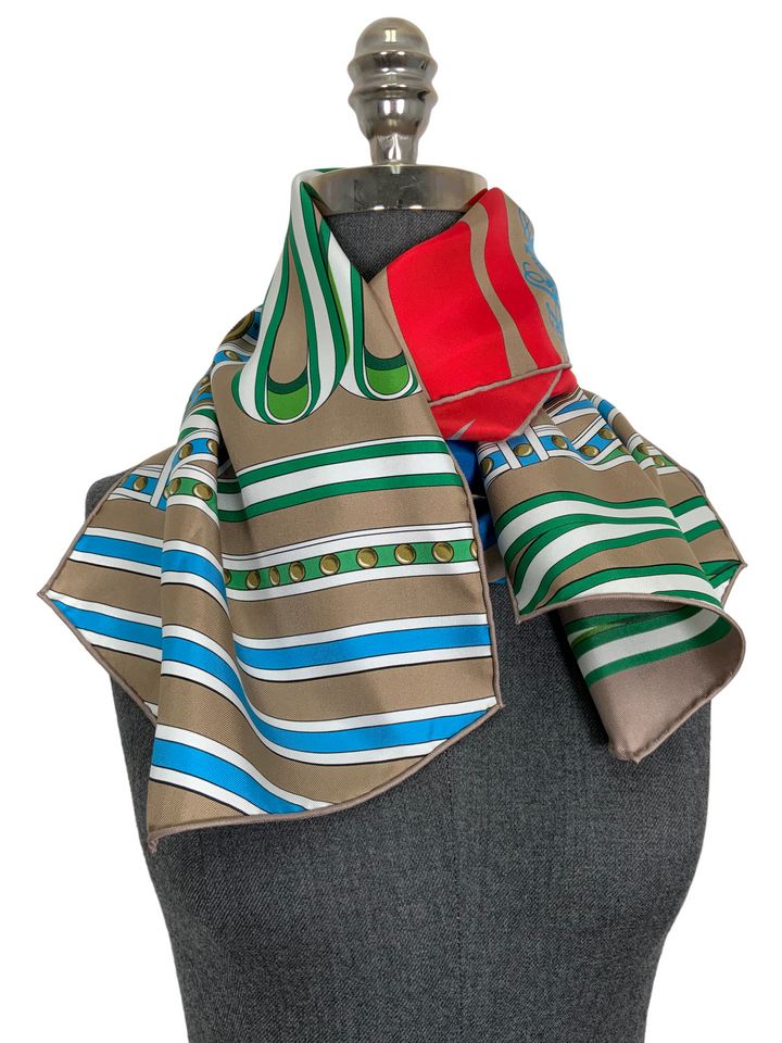 HERMES Grand Tralala Silk Muffler Scarf - Consigned Designs