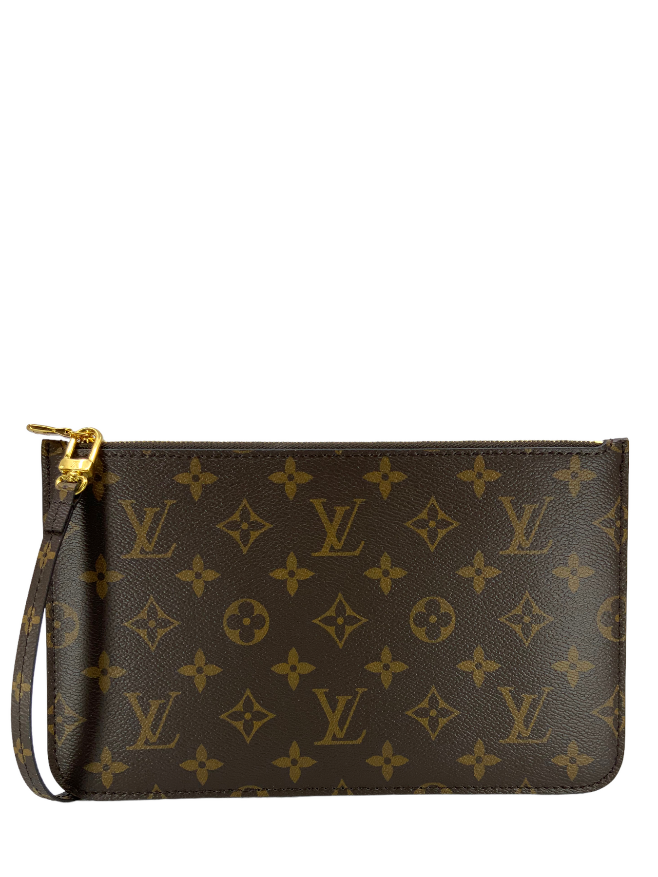 VINTAGE! LOUIS VUITTON Wallet Pochette Wristlet Clutch Monogram Brown Bag