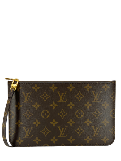 LOUIS VUITTON Monogram Teddy Neverfull MM Pochette Wristlet NEW-Consigned Designs