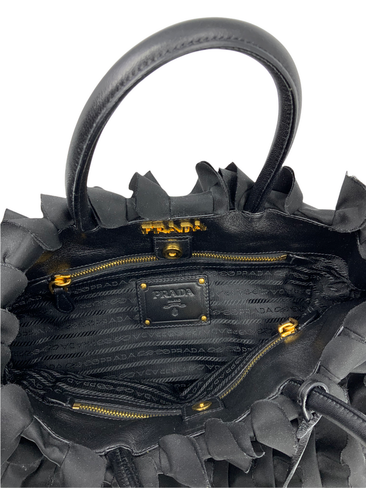 PRADA Tessuto Nylon Ruffle Tote - Consigned Designs