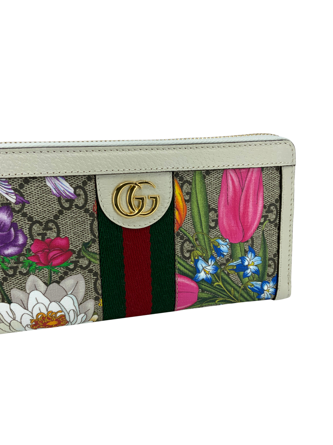 Gucci Ophidia Flora Web Zip Around Wallet NEW - Consigned Designs