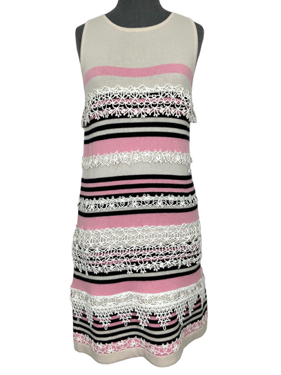 Chanel 11C Striped Cashmere Sleeveless Dress Size M-Consigned Designs