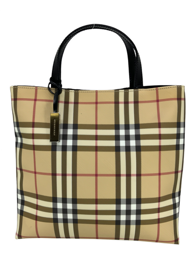 Burberry Haymarket Check Coated Canvas Medium Tote-Consigned Designs