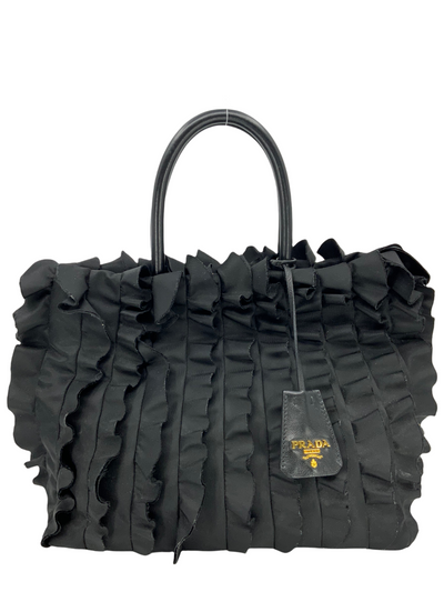 PRADA Tessuto Nylon Ruffle Tote-Consigned Designs