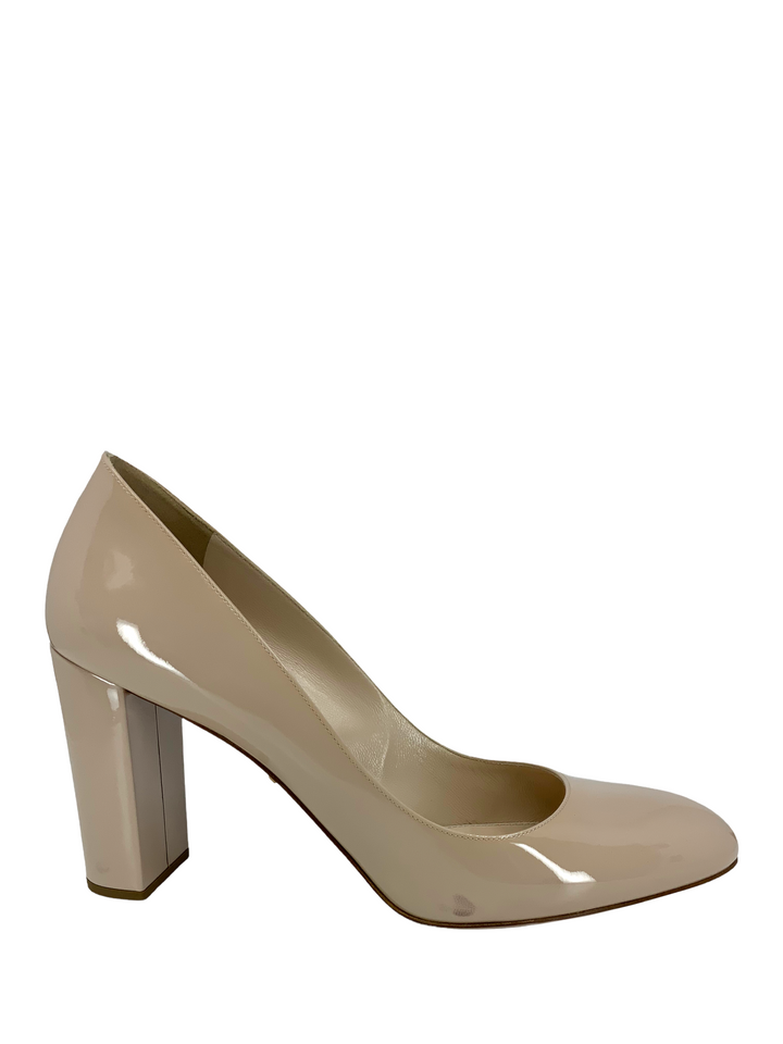 【Yuna】PRADA Leather Heels Prada Leather Pumps in Neutral — UFO No More
