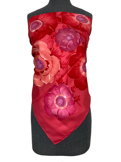 Salvatore Ferragamo Floral Silk Scarf-Consigned Designs