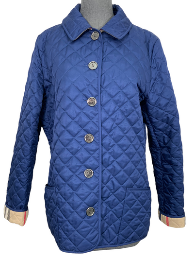 Burberry London Diamond Quilted Jacket Size M-Consigned Designs