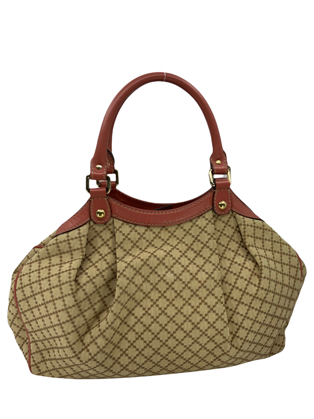 バッグ Gucci Sukey Diamante Tote Bag Brown 1305 GUCCI Diamante Canvas Medium Sukey Tote - Consigned Designs