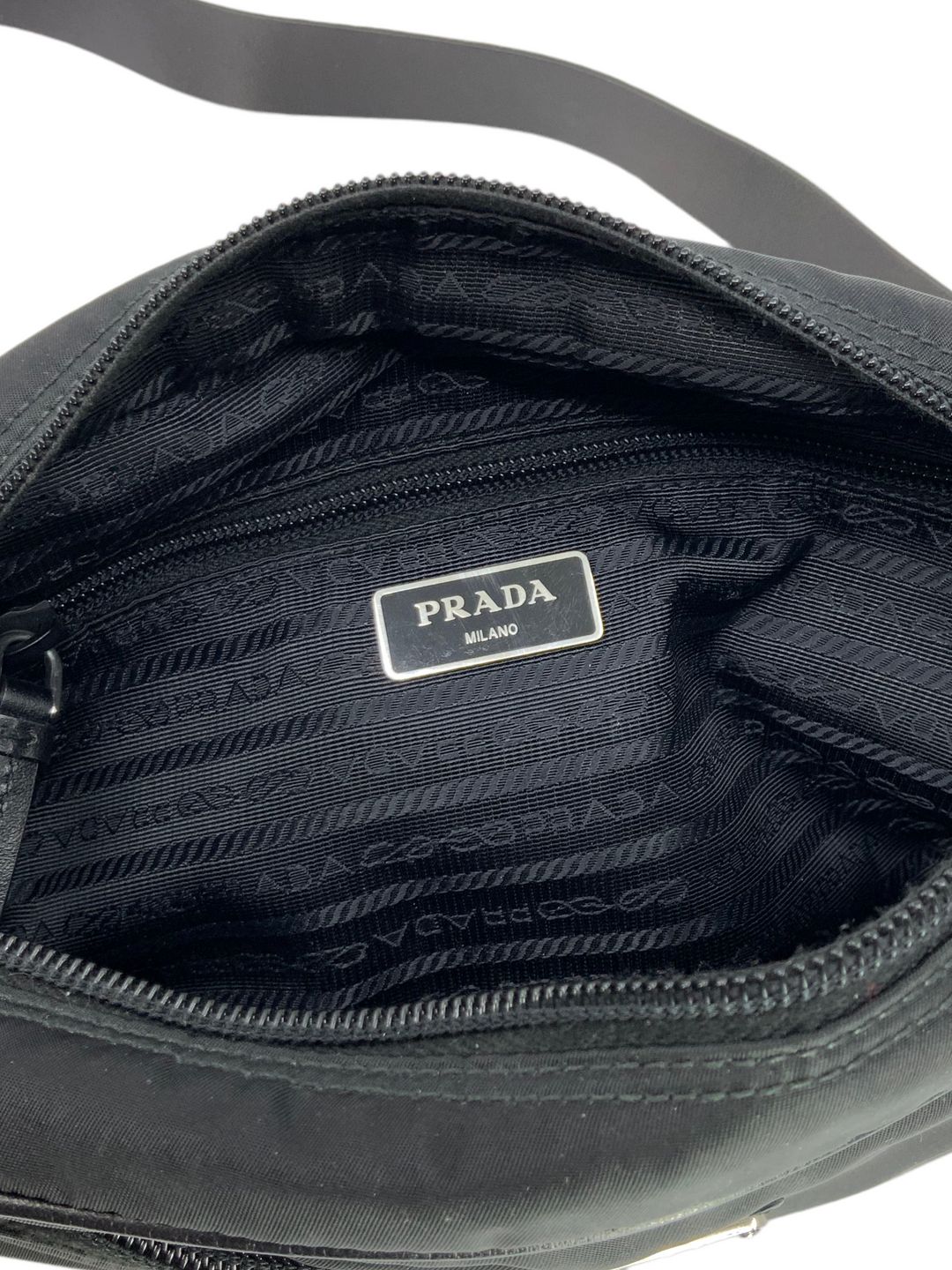 PRADA Tessuto Nylon Studded New Vela Shoulder Bag PRADA Tessuto Nylon Studded New Vela Shoulder Bag