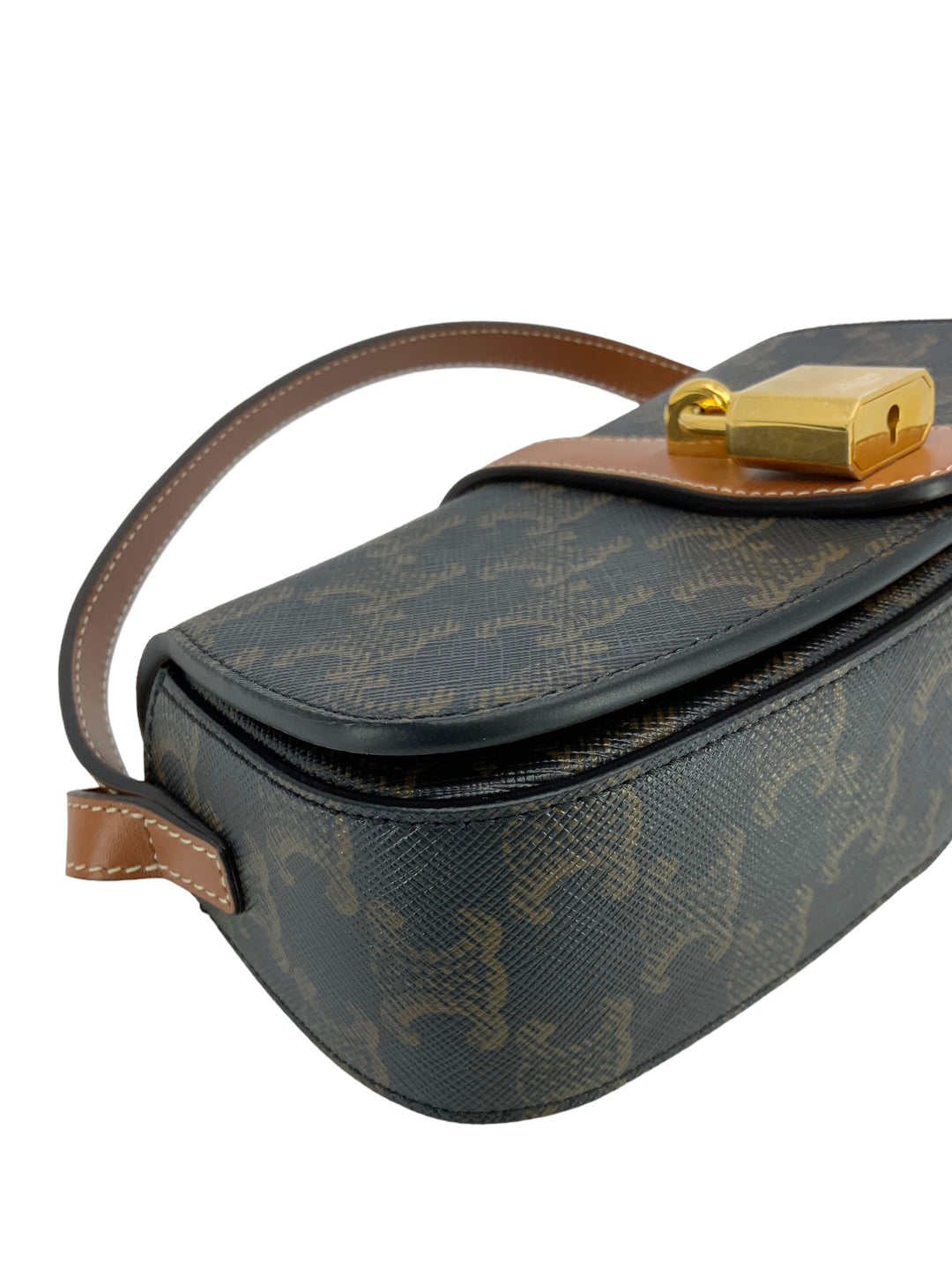 CELINE Triomphe Tabou Clutch on a Strap Bag - Consigned Designs CELINE Triomphe Tabou Clutch on a Strap Bag - Consigned Designs