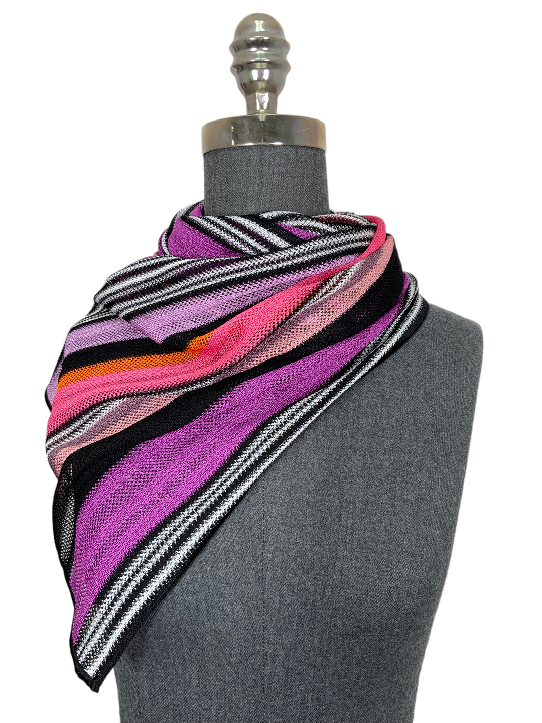 MISSONI Striped Silk Oblong Scarf Consigned Designs