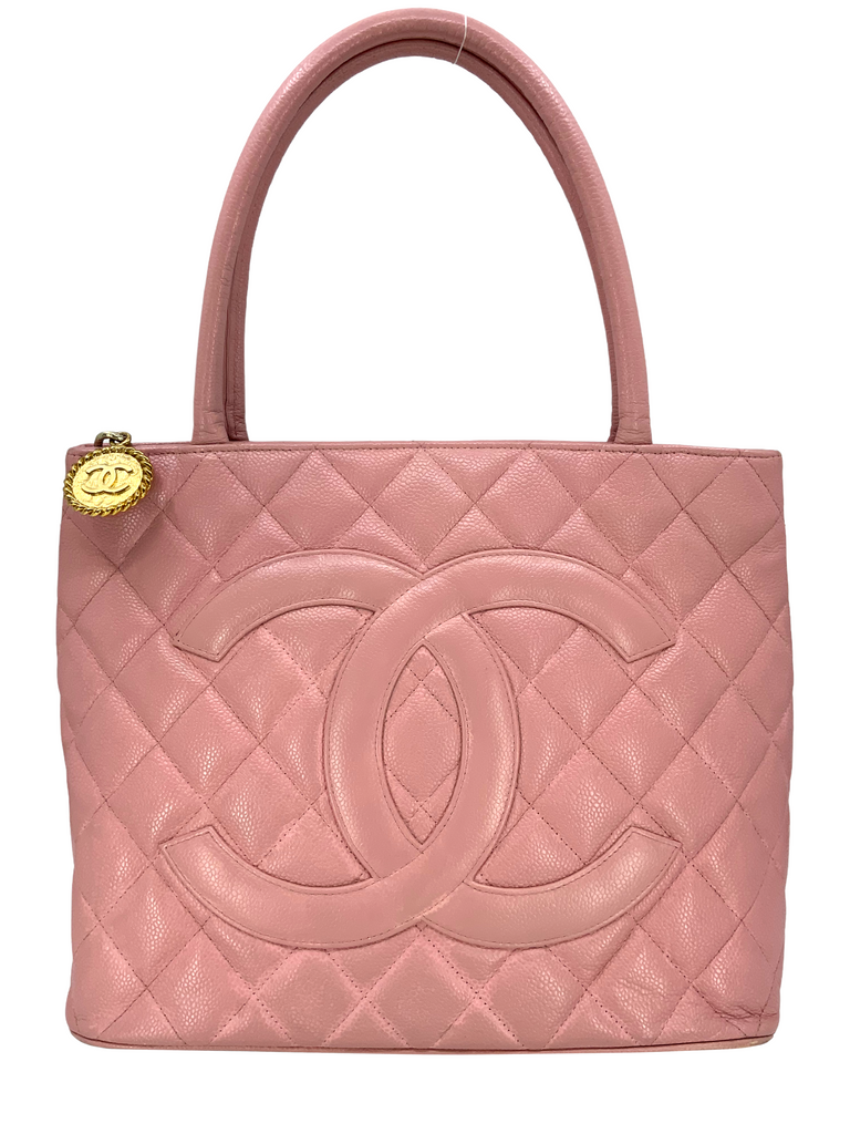 Chanel Caviar Quilted Medallion Tote Ivory