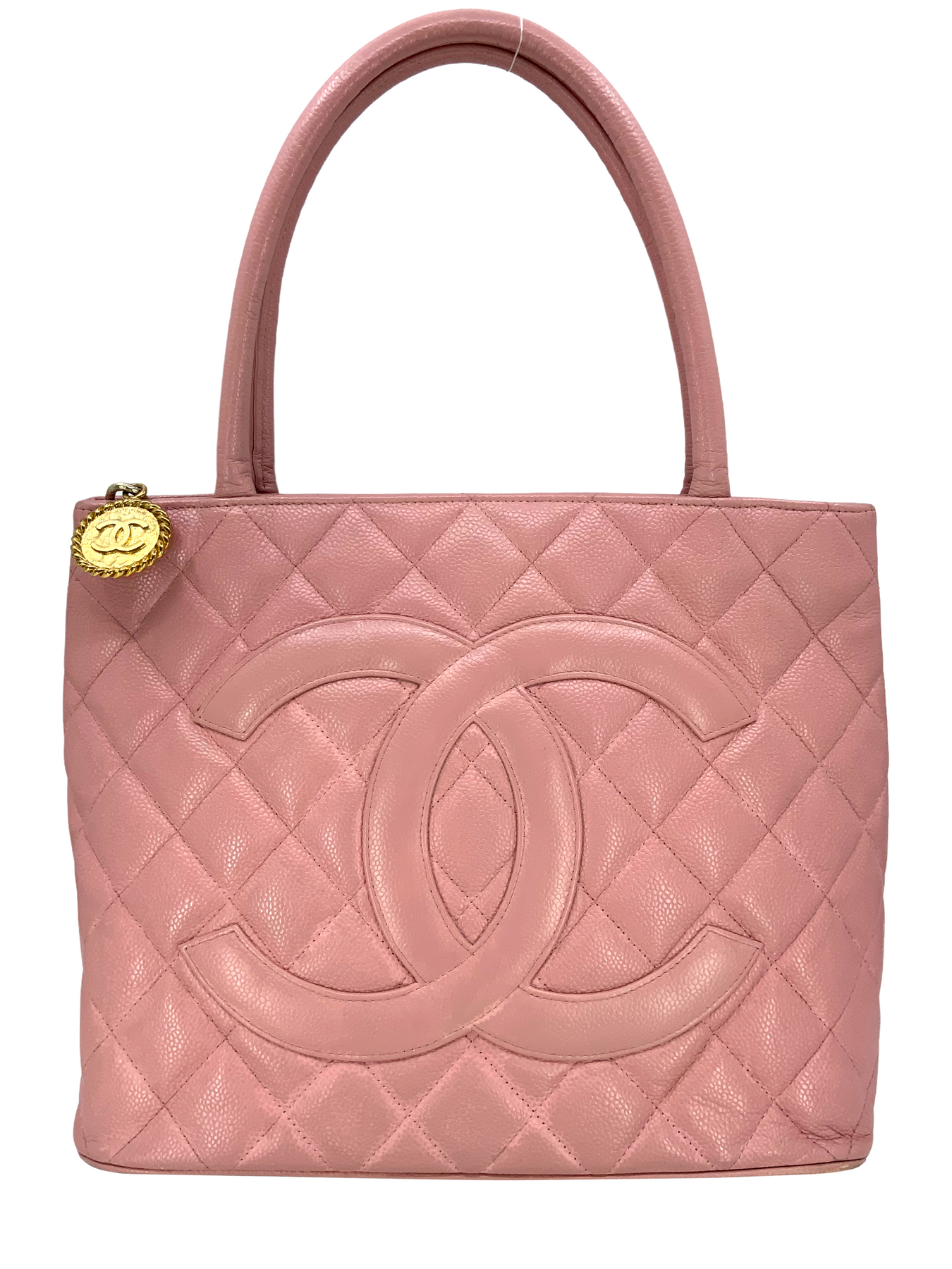 chanel quilted medallion tote